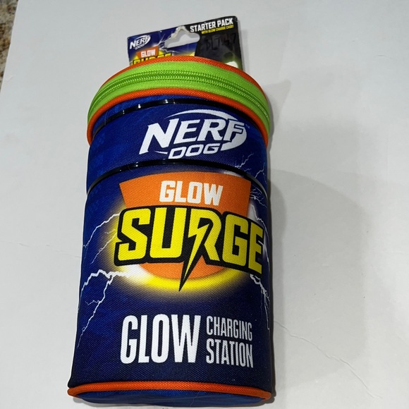 Nerf Dog Glow Surge Toy - Blue and Orange - Picture 1 of 5